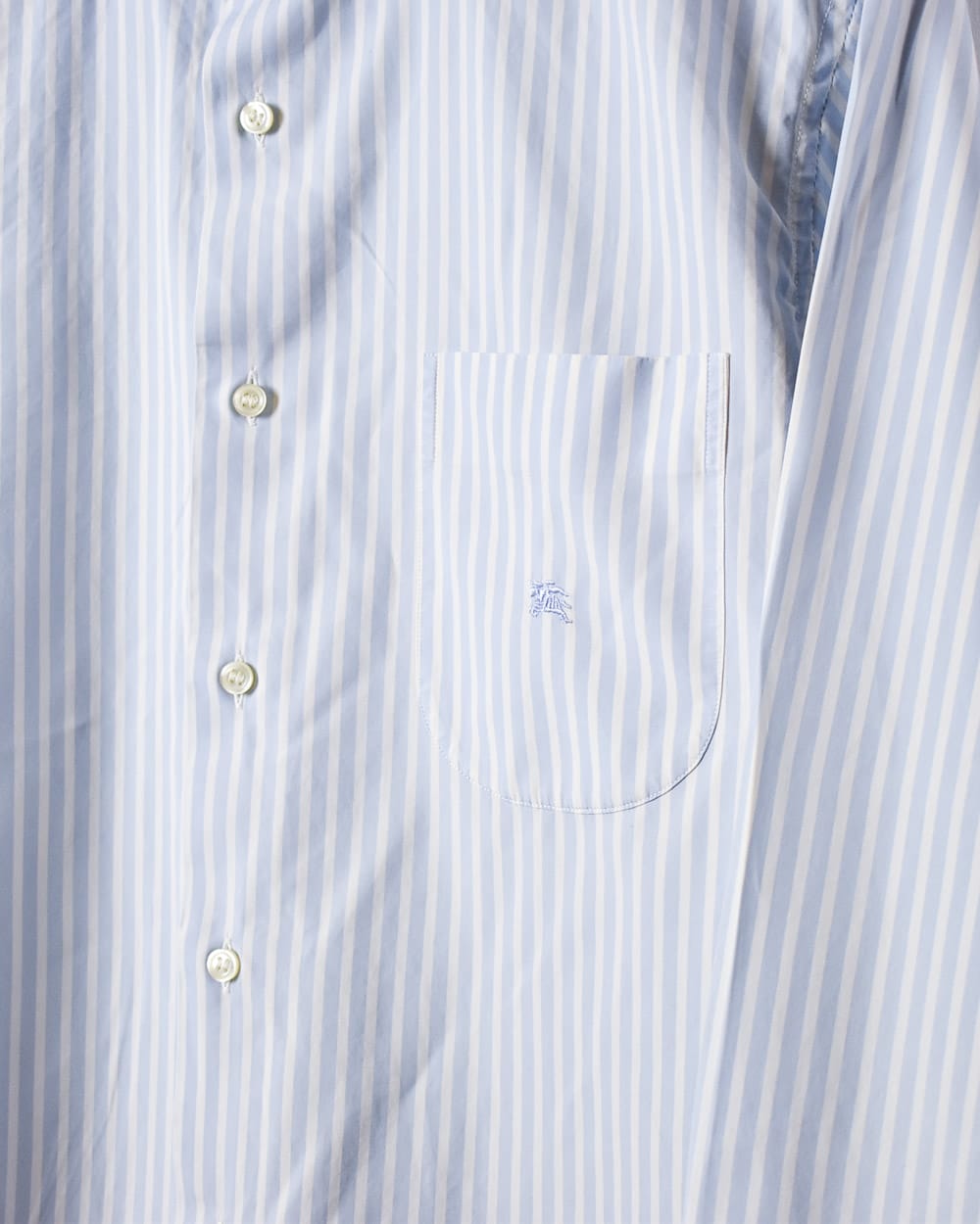 BabyBlue Burberry Striped Shirt - Large