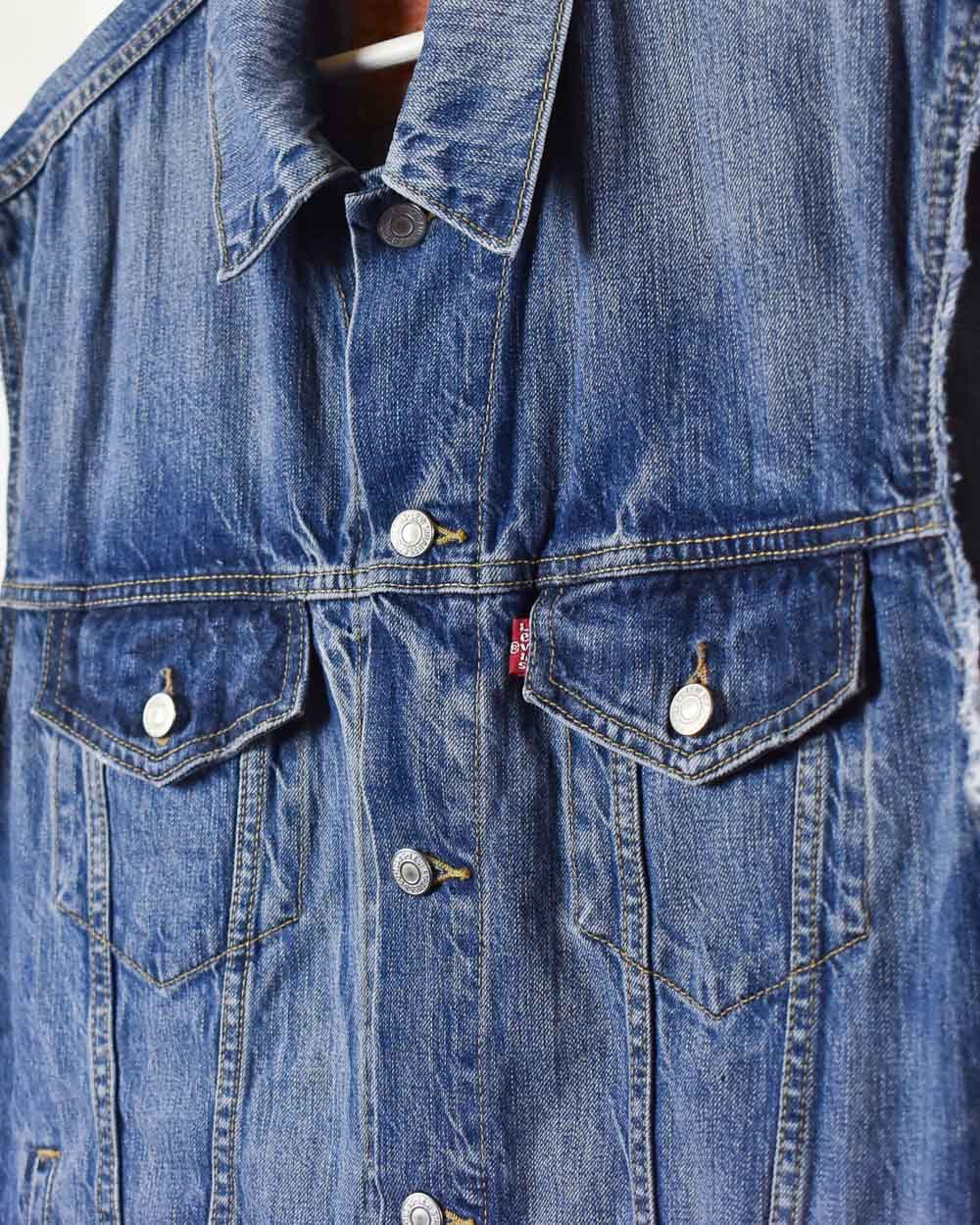 Blue Levi's Denim Jacket Vest - Large