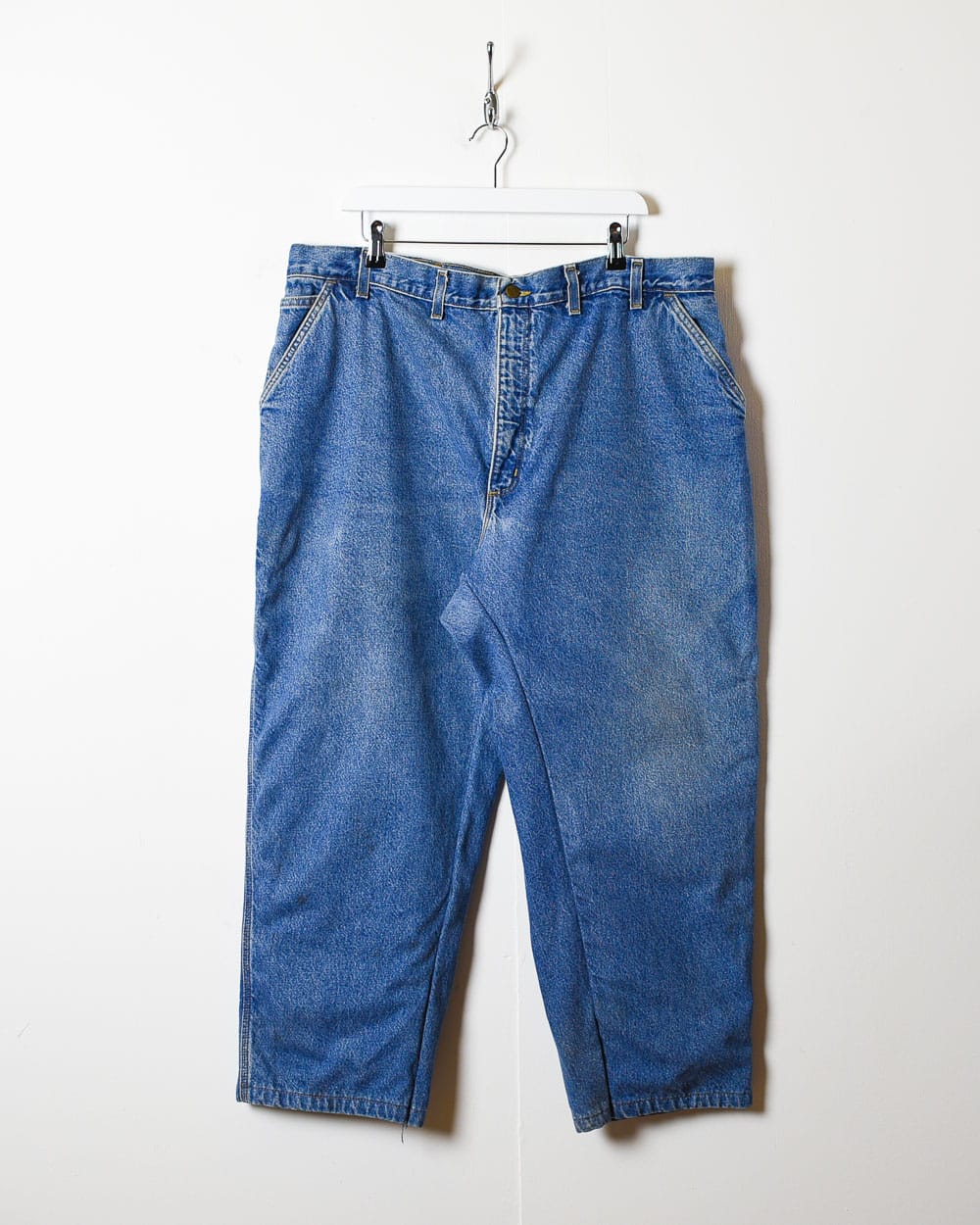 Blue Carhartt Flannel Lined Carpenter Jeans - W40 L28