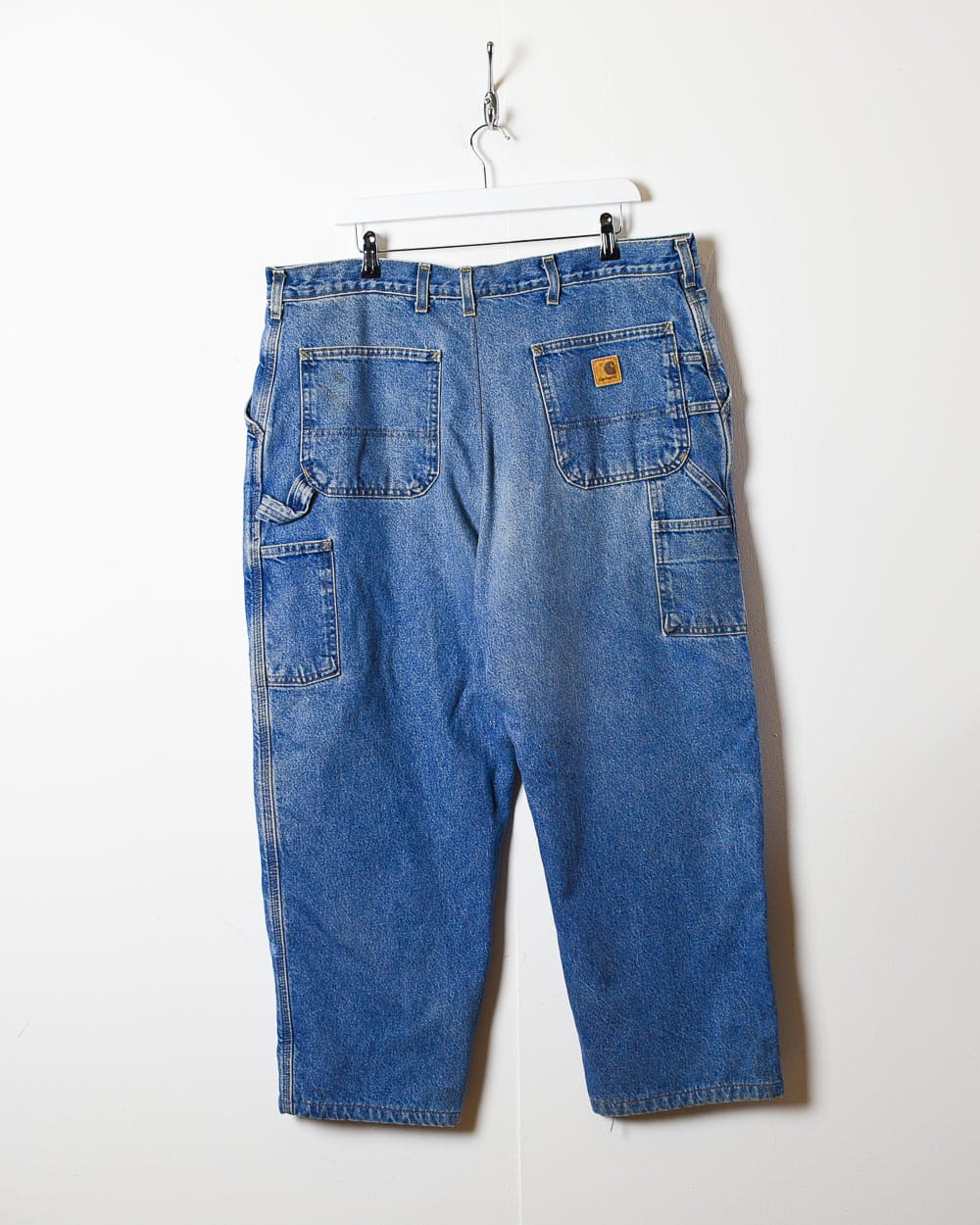 Blue Carhartt Flannel Lined Carpenter Jeans - W40 L28