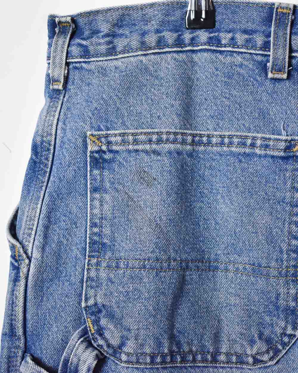 Blue Carhartt Flannel Lined Carpenter Jeans - W40 L28