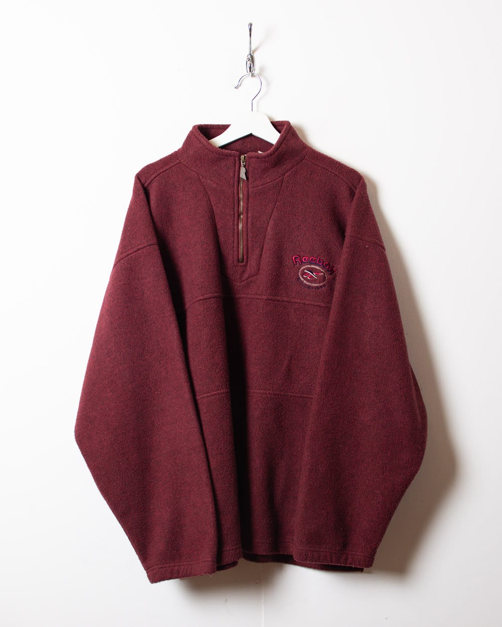 Maroon Reebok 1/4 Zip Fleece - Large