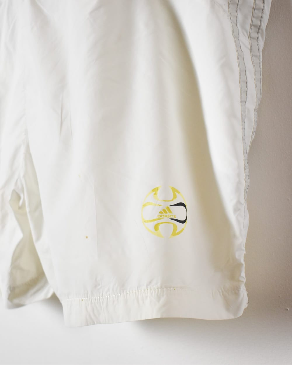 White Adidas Mesh Shorts - Large