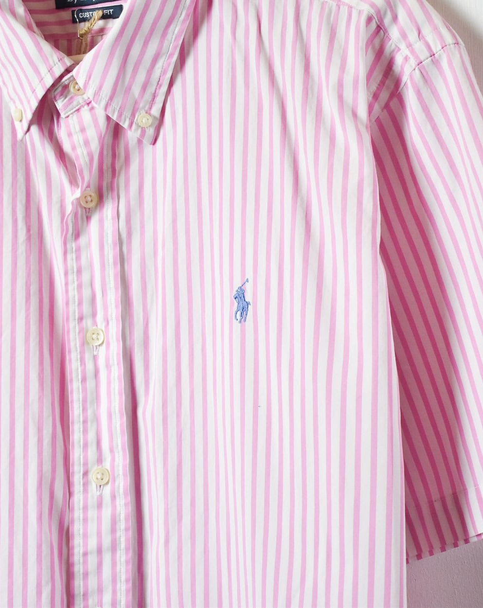 Pink Polo Ralph Lauren Striped Short Sleeved Shirt - X-Large