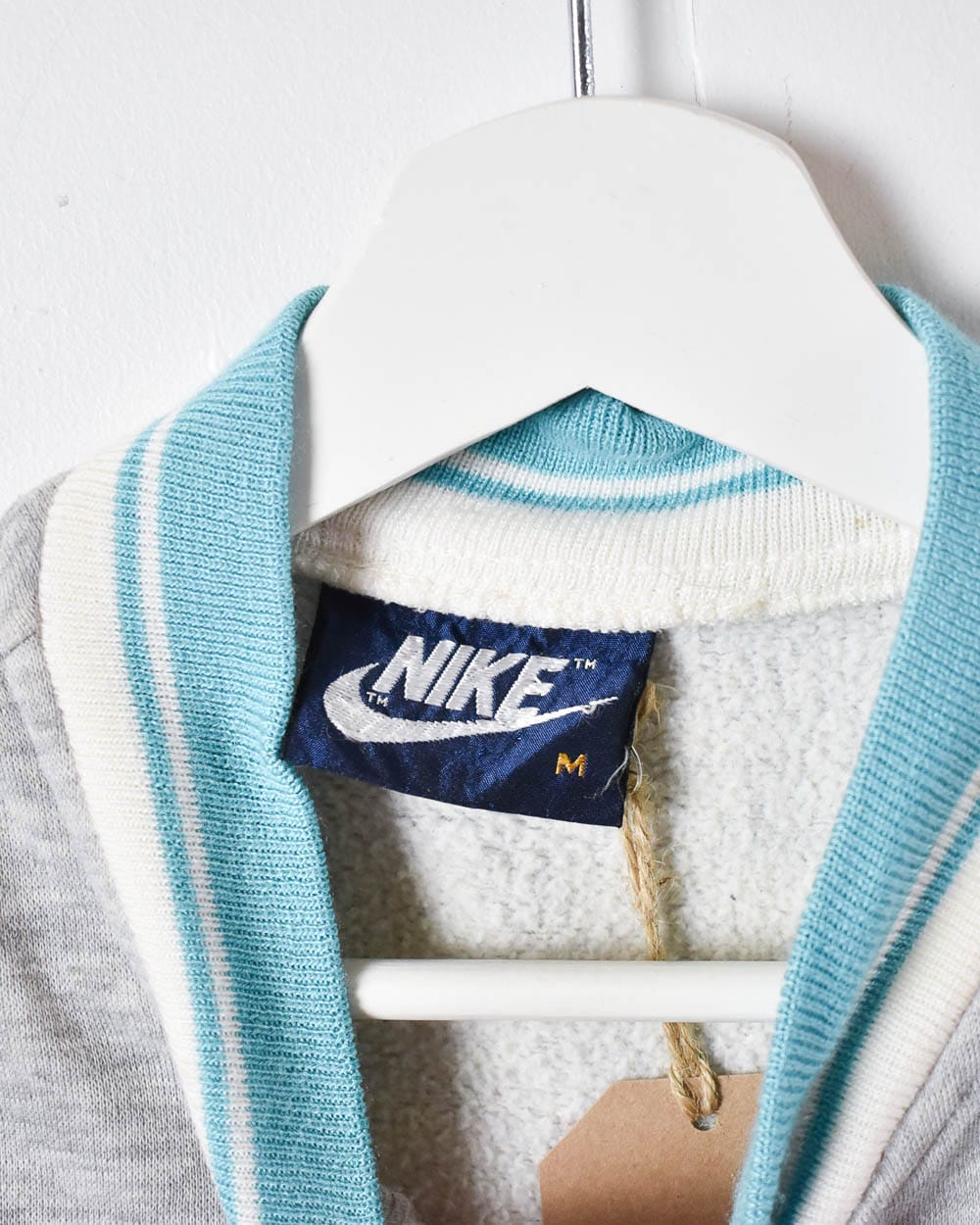 Stone Nike 1/4 Button Down 80s Sweatshirt - XX-Small