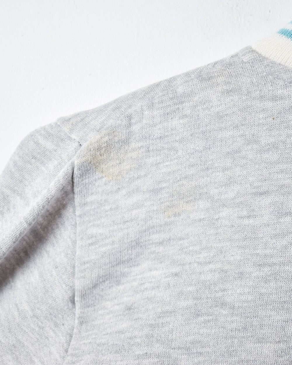 Stone Nike 1/4 Button Down 80s Sweatshirt - XX-Small