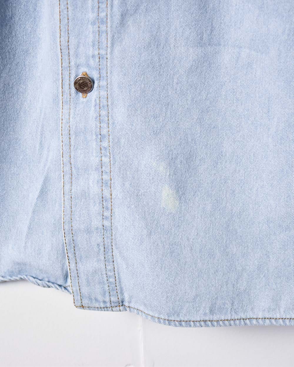 BabyBlue Harley Davidson Denim Short Sleeved Shirt - Large