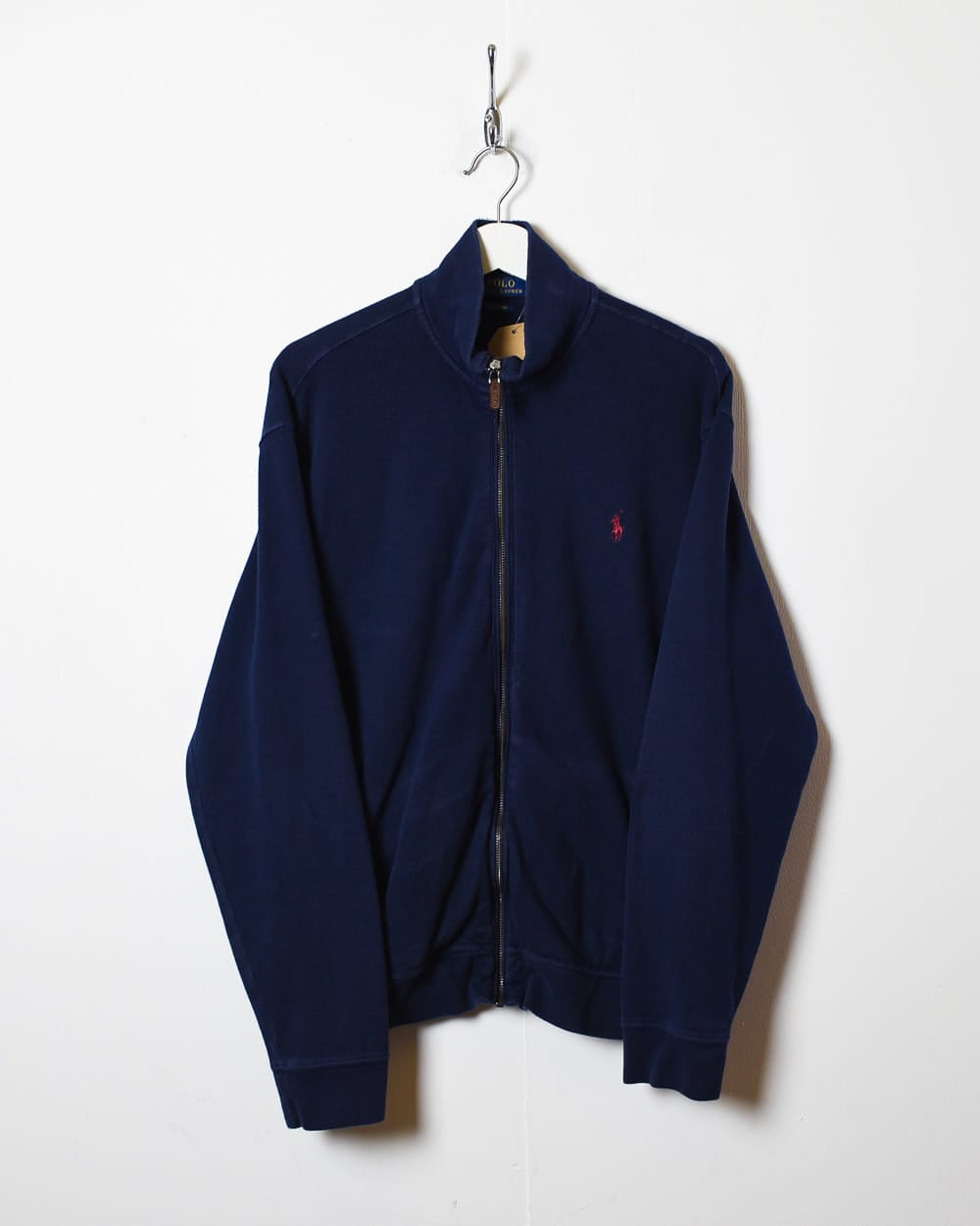 Navy Polo Ralph Lauren Zip-Through Sweatshirt - Medium