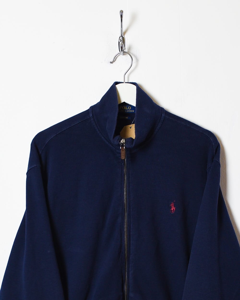 Navy Polo Ralph Lauren Zip-Through Sweatshirt - Medium