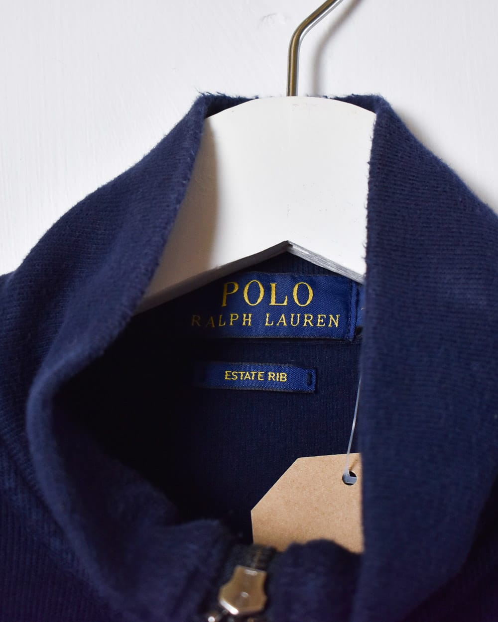 Navy Polo Ralph Lauren Zip-Through Sweatshirt - Medium