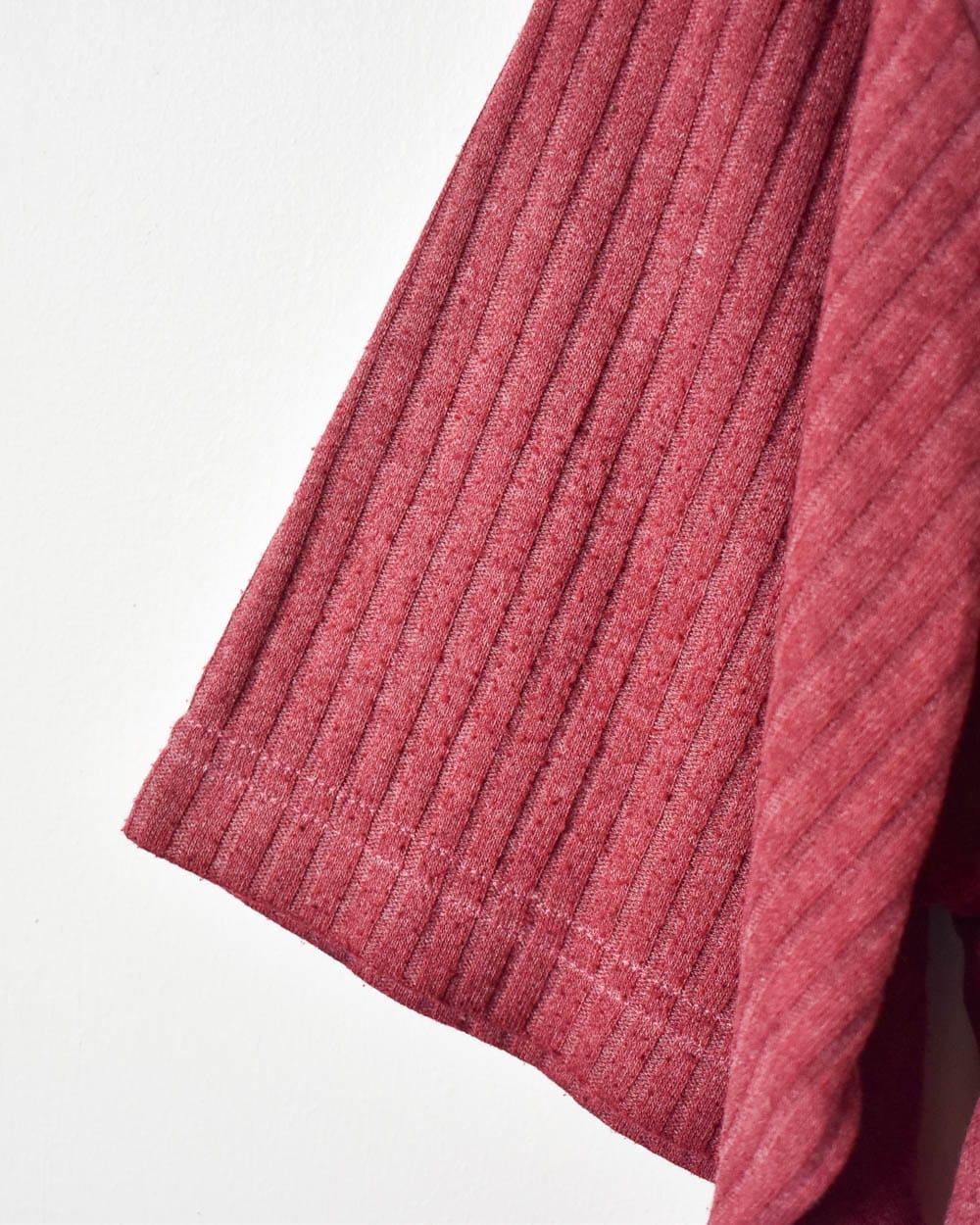 Maroon Levi's Corduroy 1/4 Button T-Shirt - Large