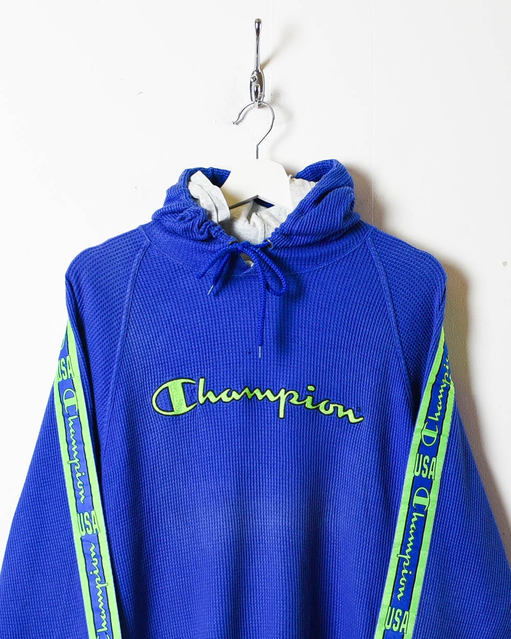 Blue Champion Textured Hoodie - Small