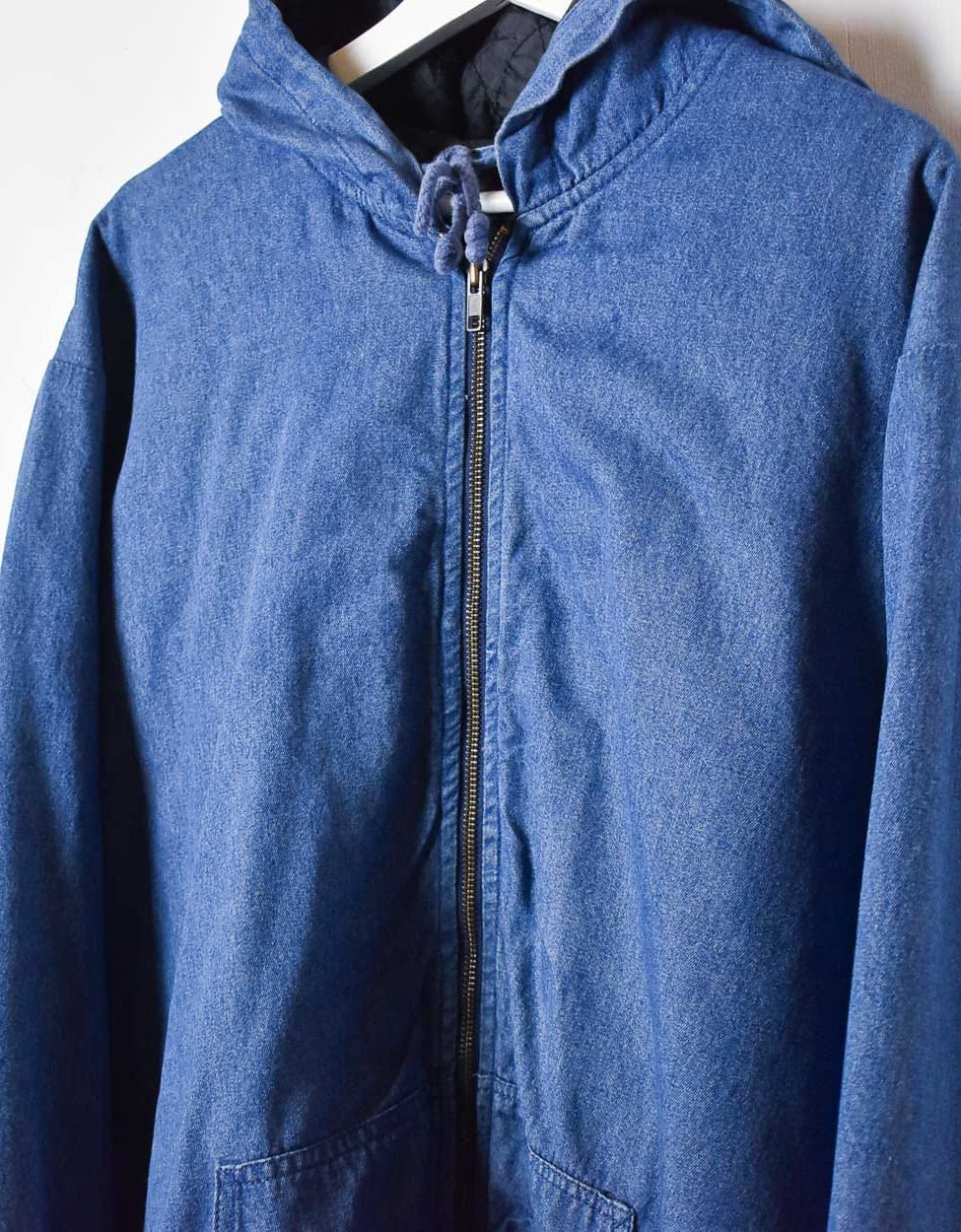 Blue King Size Hooded Workwear Jacket - XX-Large