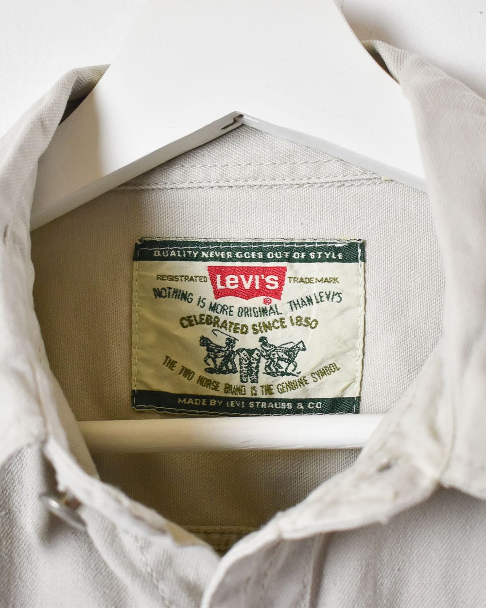 Neutral Levi's Denim Shirt - Large