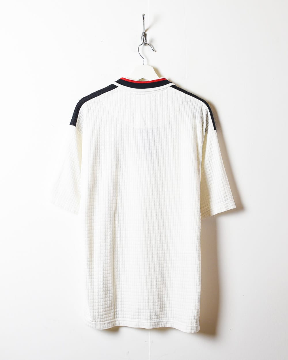 White Reebok Textured Polo Shirt - Large