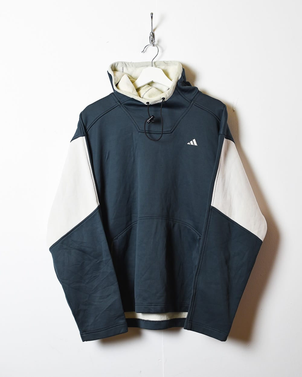 Navy Adidas High Neck Hoodie - Large