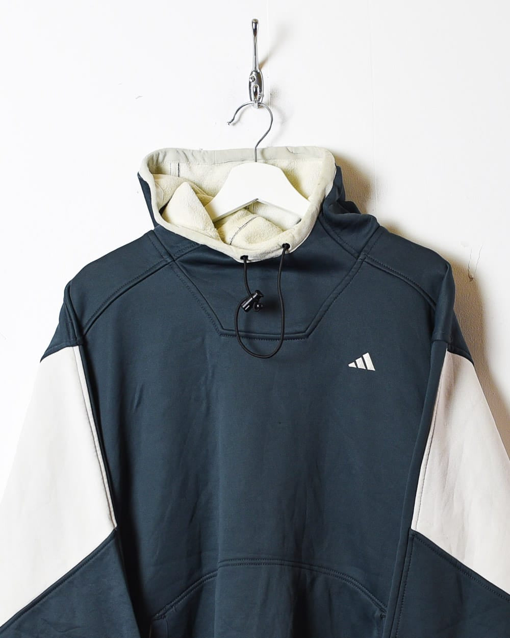 Navy Adidas High Neck Hoodie - Large