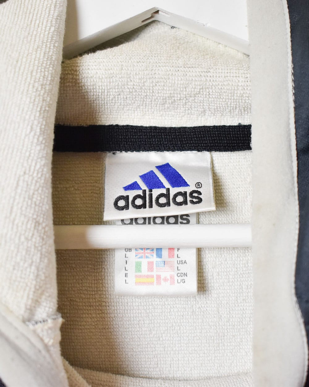 Navy Adidas High Neck Hoodie - Large