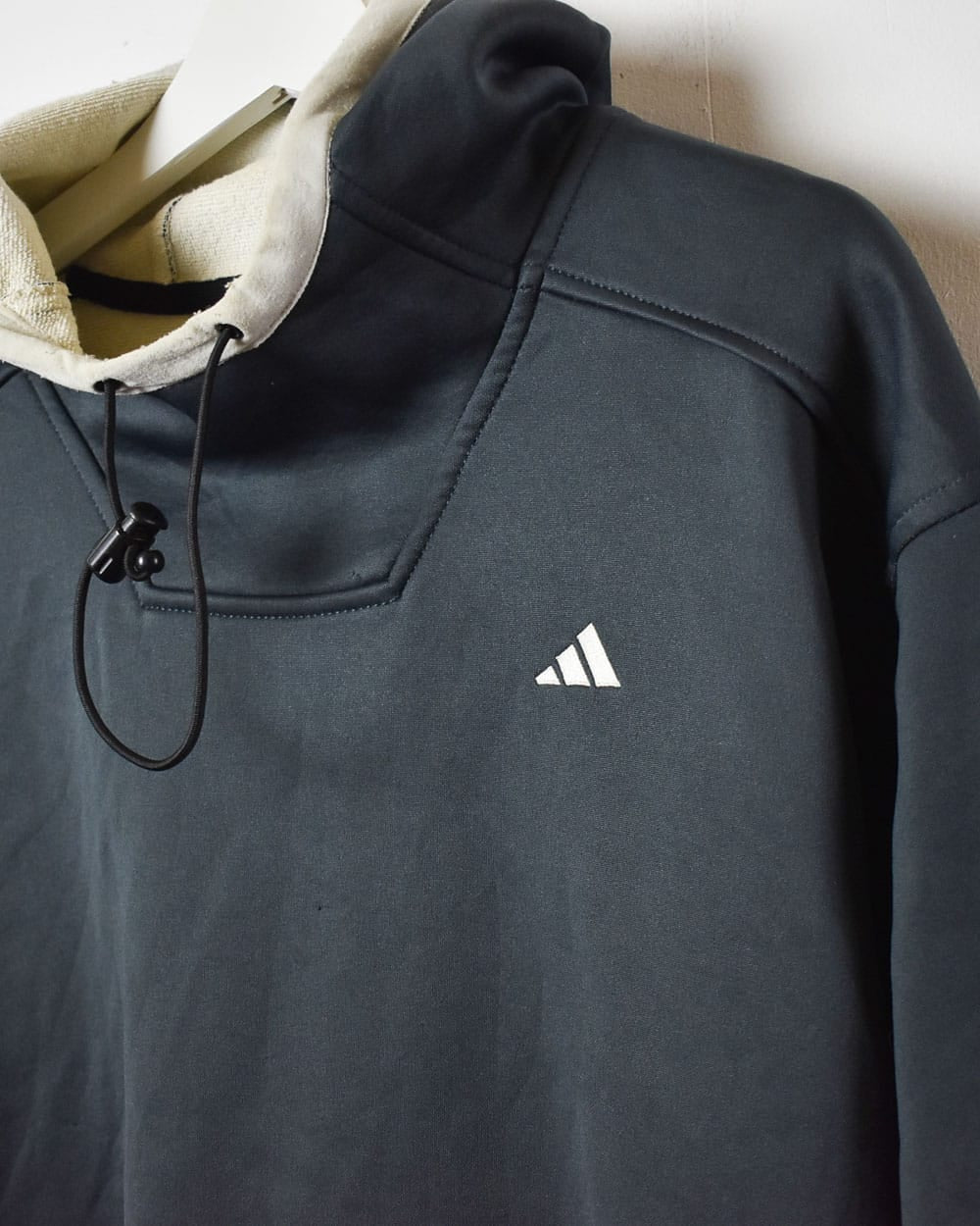 Navy Adidas High Neck Hoodie - Large