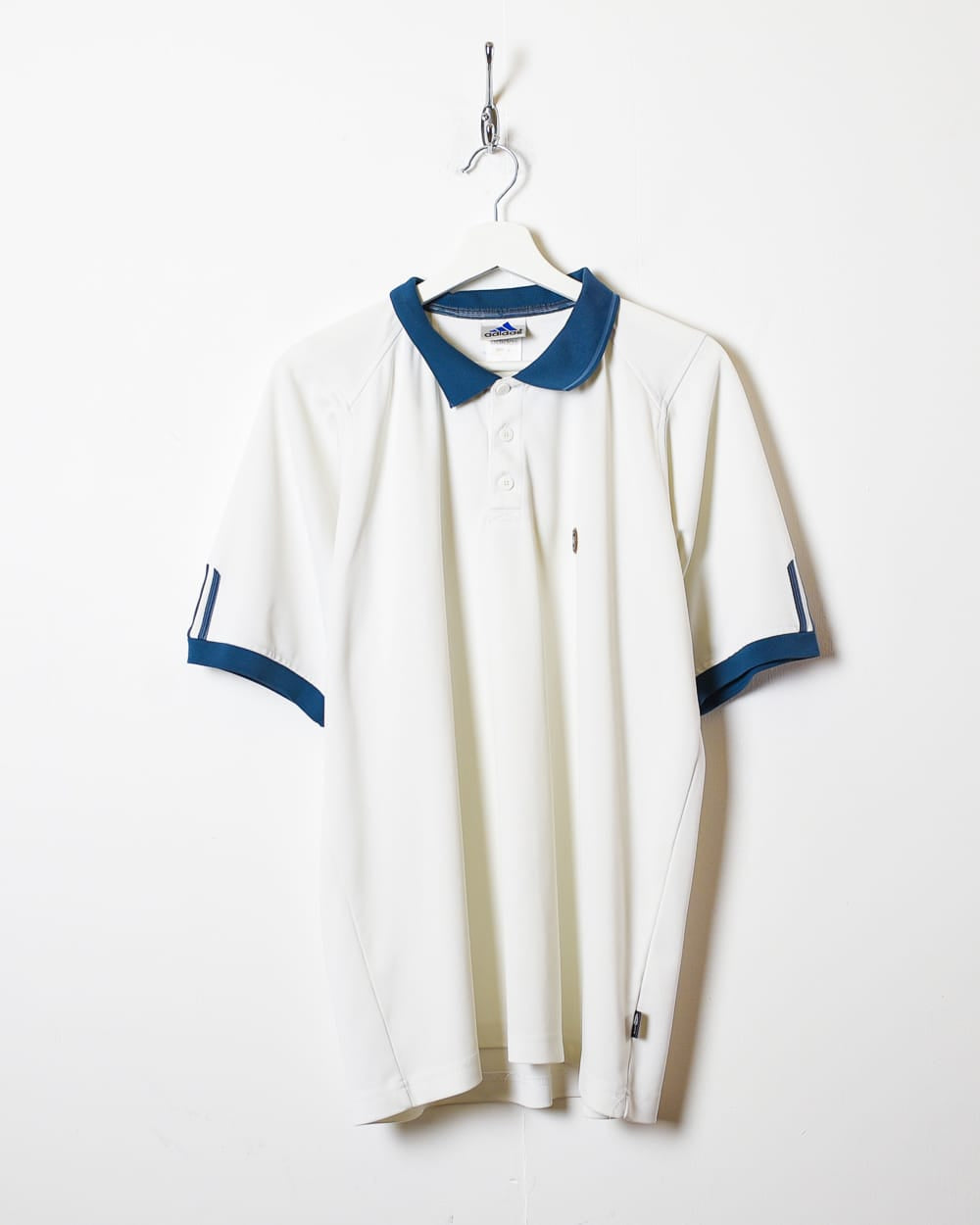 White Adidas Polo Shirt - X-Large