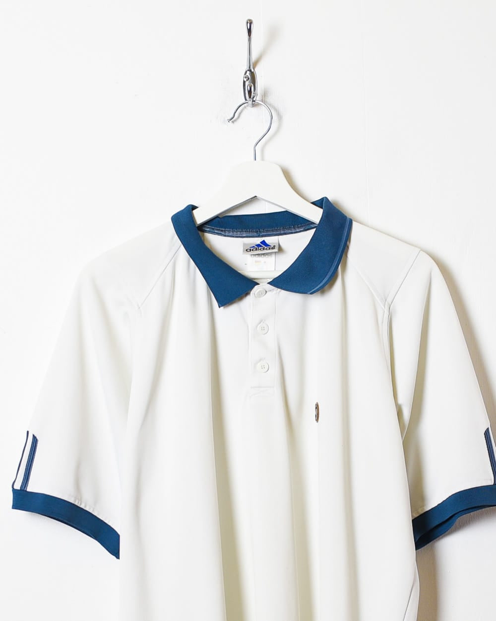 White Adidas Polo Shirt - X-Large