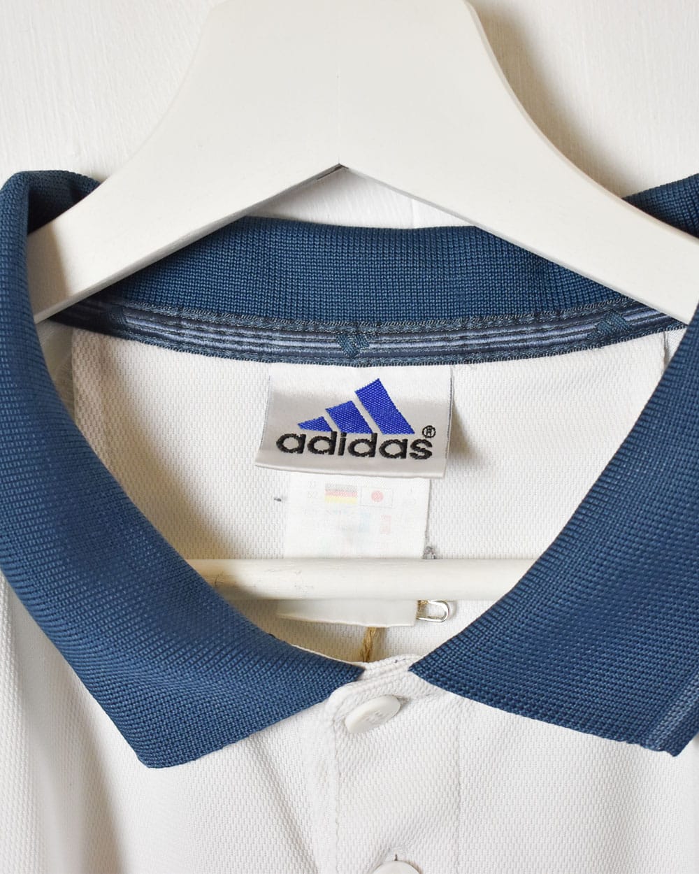 White Adidas Polo Shirt - X-Large