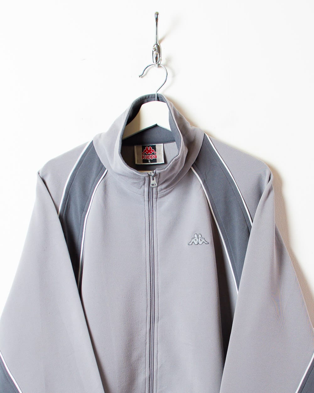 Grey Kappa Tracksuit Top - Large
