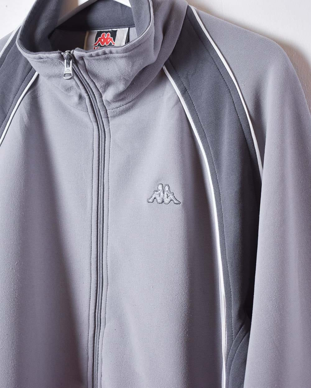 Grey Kappa Tracksuit Top - Large