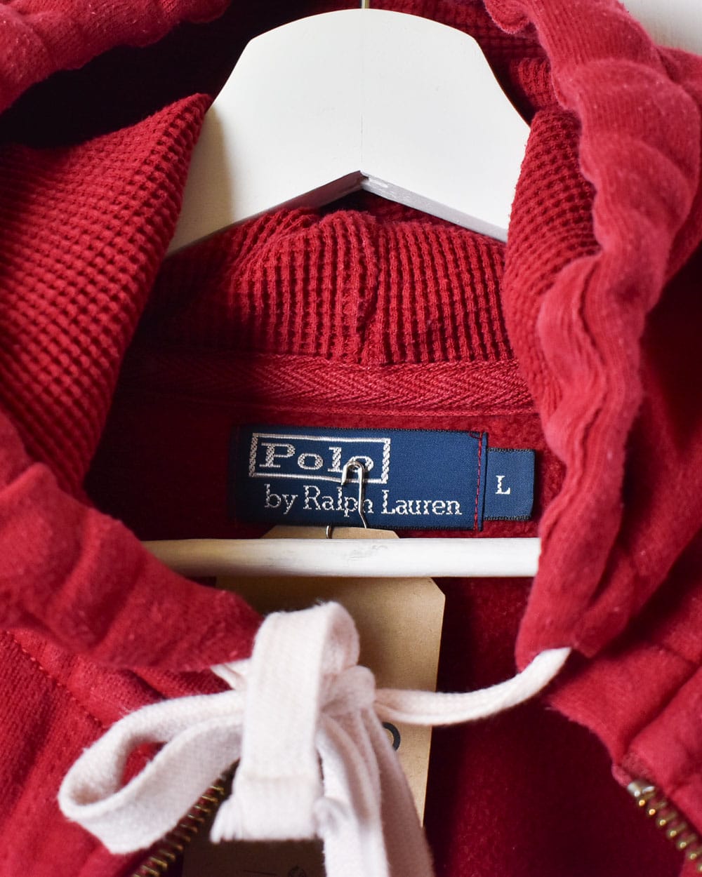 Red Polo Ralph Lauren Zip-Through Hoodie - Medium
