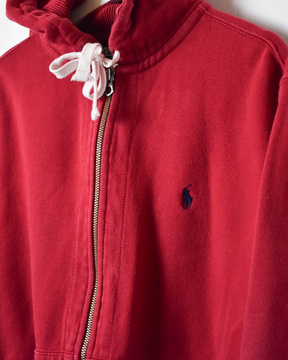 Red Polo Ralph Lauren Zip-Through Hoodie - Medium