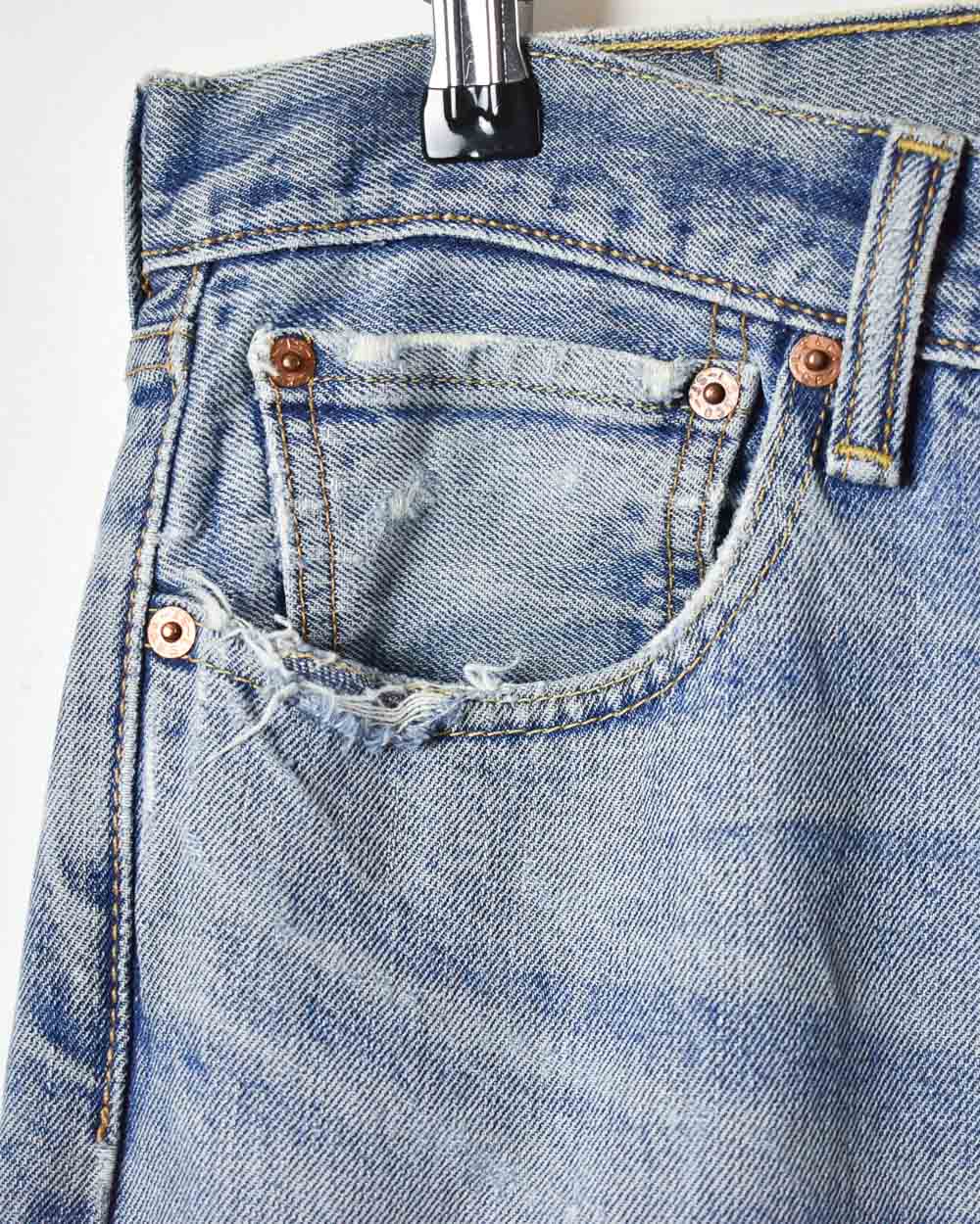 Blue Levi's Distressed 501 Jeans - W34 L30