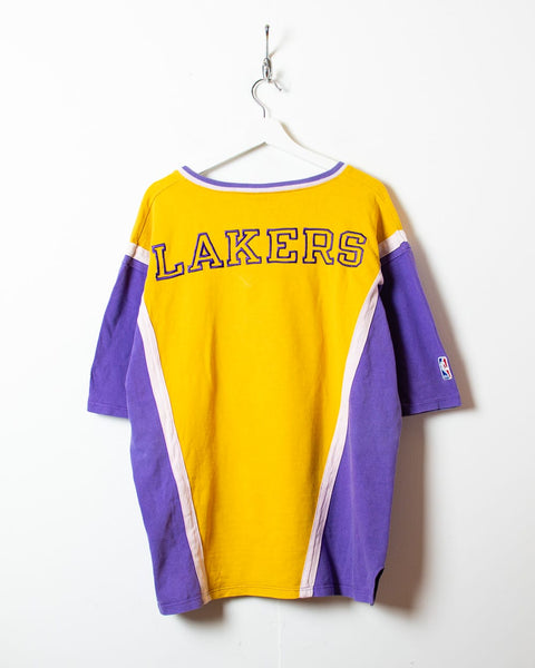 1990's AUTHENTIC LA LAKERS CHAMPION SHOOTING SHIRT M - Classic