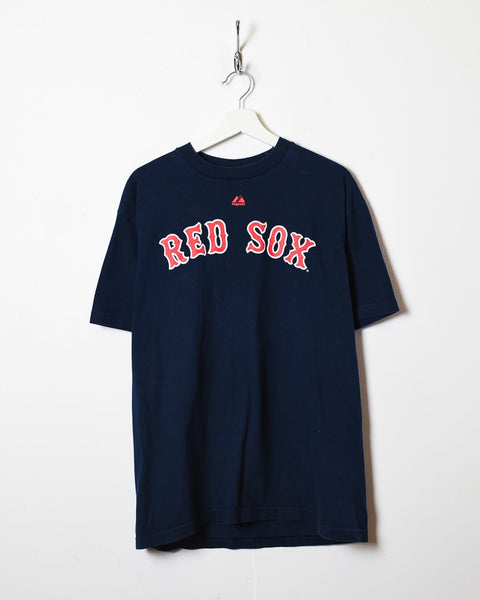 Vintage 00s Navy Majestic MLB Boston Red Sox T-Shirt - Medium Cotton– Domno  Vintage