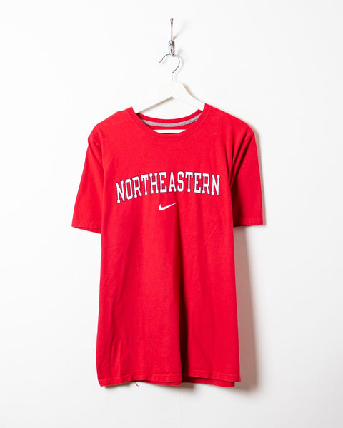 Huérfano Dar una vuelta comienzo Vintage 00s Red Nike North-eastern T-Shirt - Large Cotton– Domno Vintage