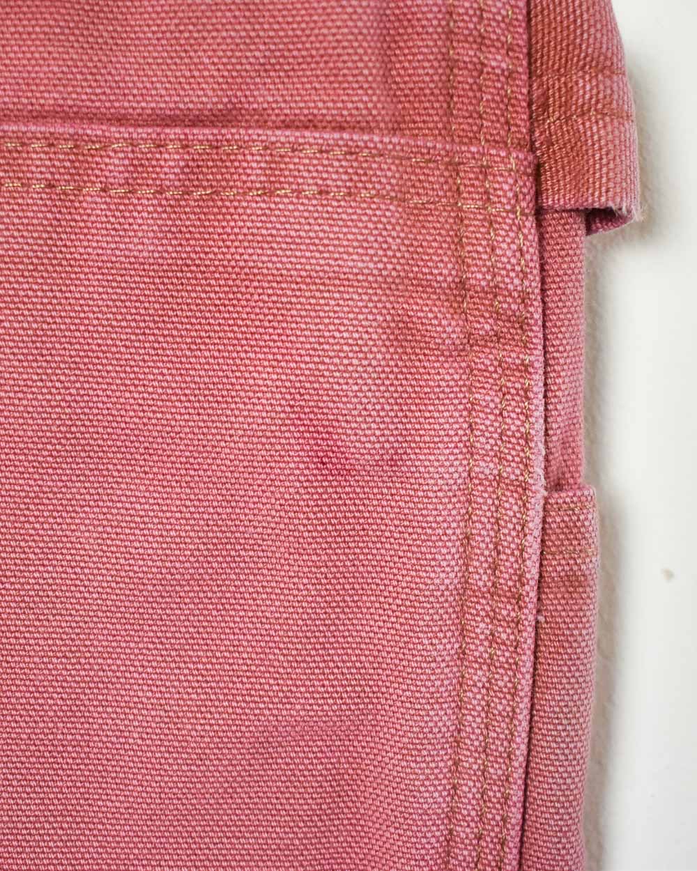 Pink Carhartt Overdyed Double Knee Carpenter Jeans - W38 L33