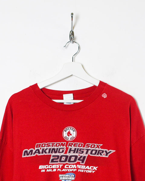 Vintage 00s Red MLB Boston Red Sox Making History 2004 World Series T-Shirt  - XX-Large– Domno Vintage