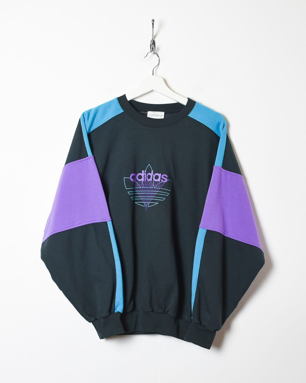 Black Adidas Asking For Quality Sweatshirt - Medium