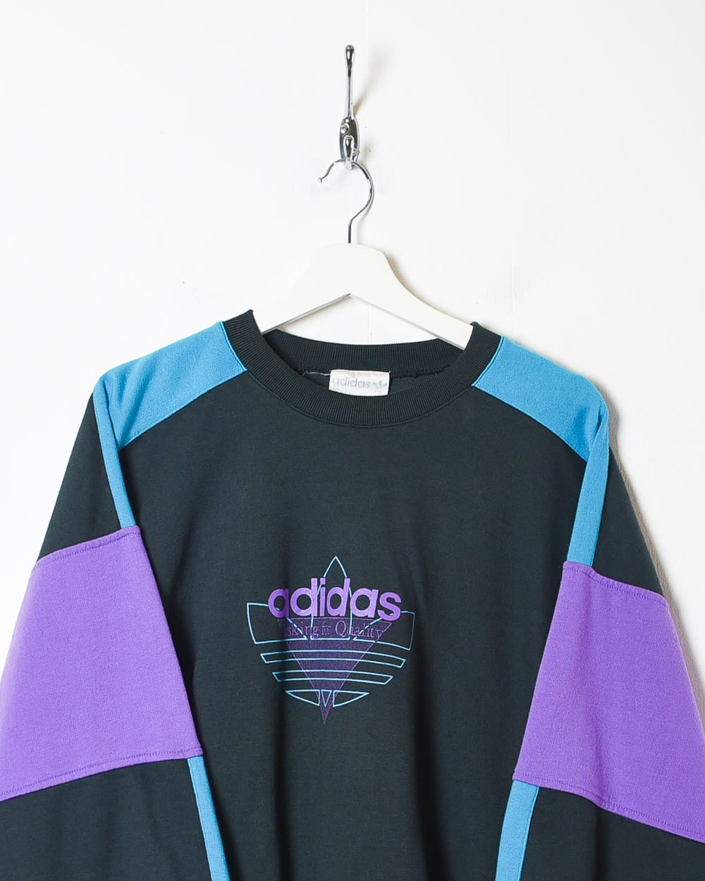 Black Adidas Asking For Quality Sweatshirt - Medium