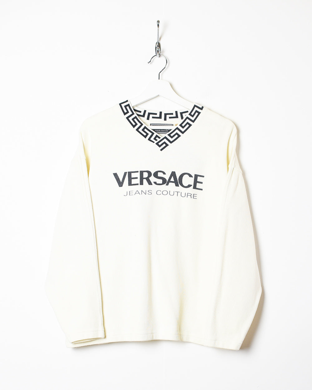 Neutral Versace Jeans Couture V-Neck Sweatshirt - Small