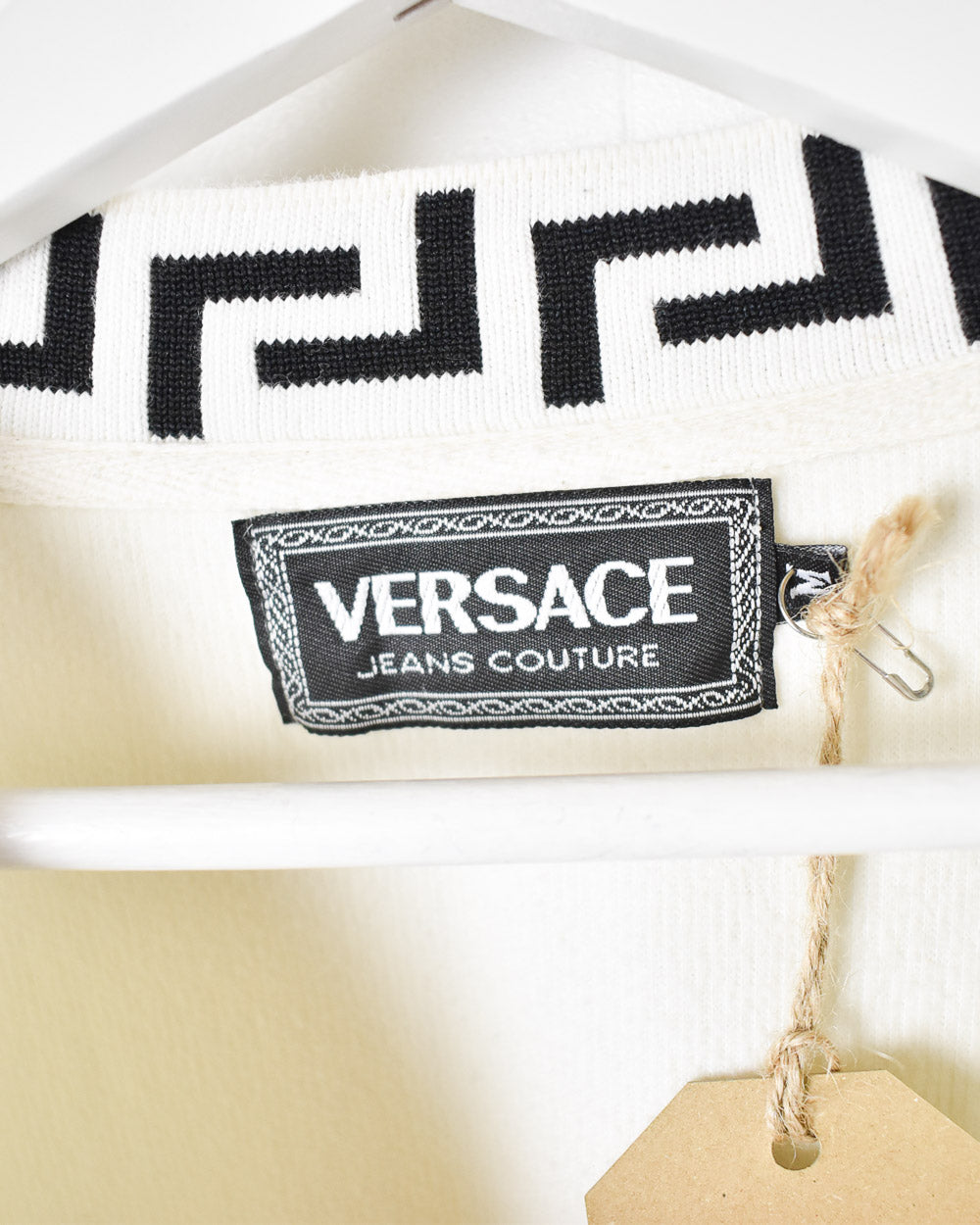 Neutral Versace Jeans Couture V-Neck Sweatshirt - Small