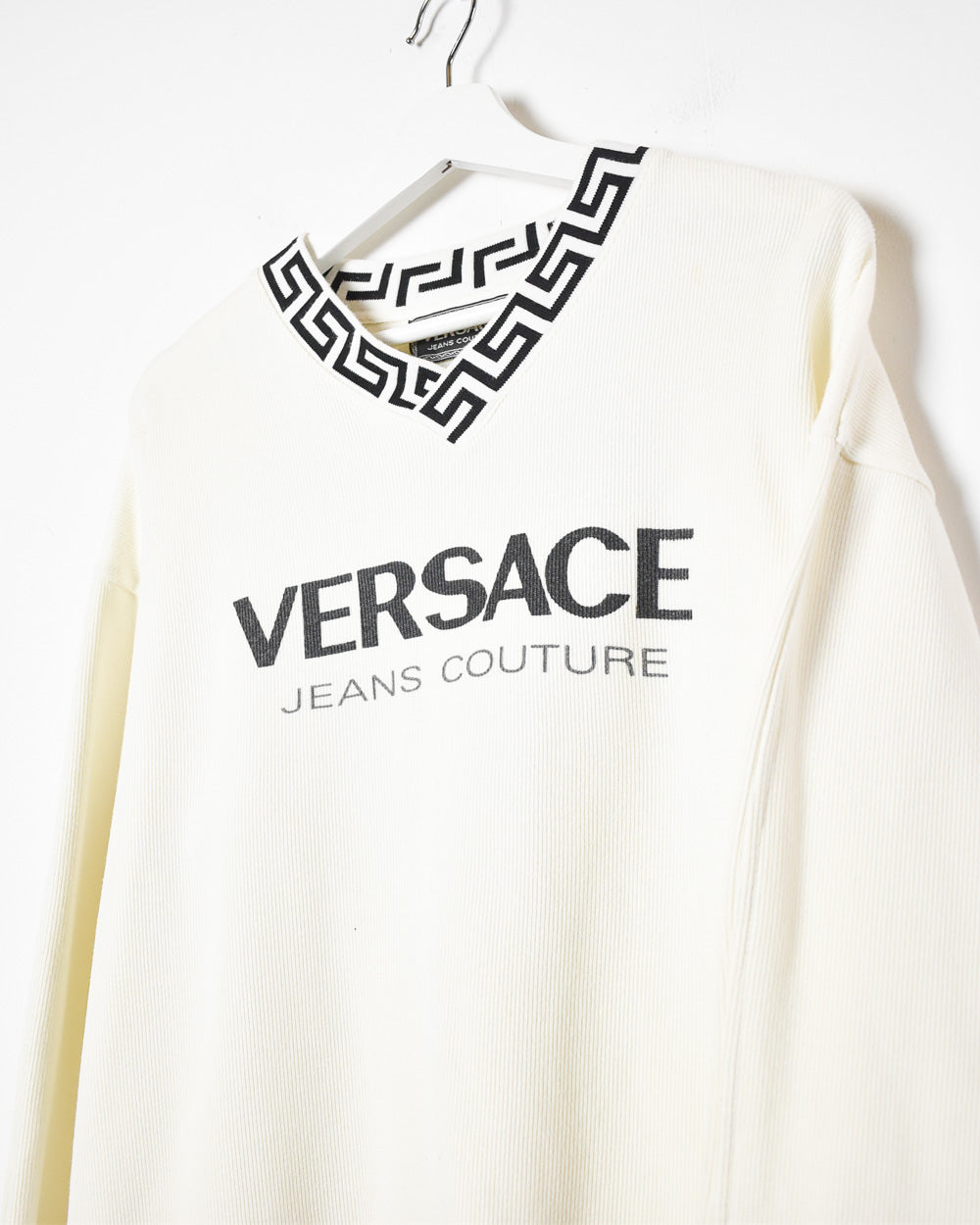 Neutral Versace Jeans Couture V-Neck Sweatshirt - Small