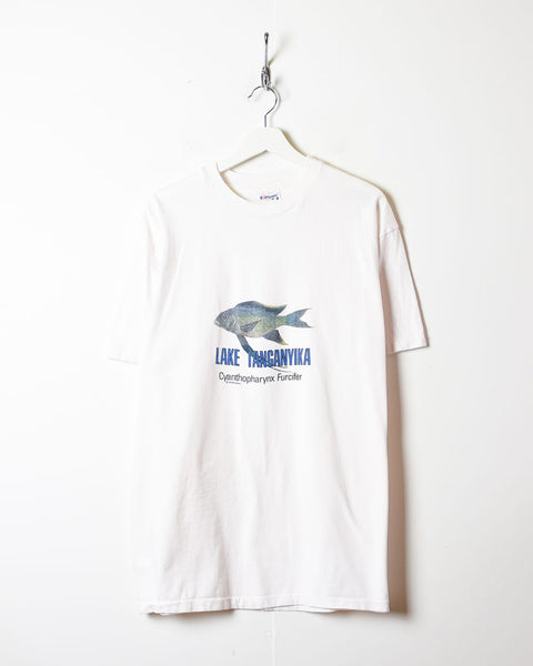 Vintage 90s White Limited Crappie Edition Fishing Single Stitch T-Shirt -  X-Large Cotton– Domno Vintage