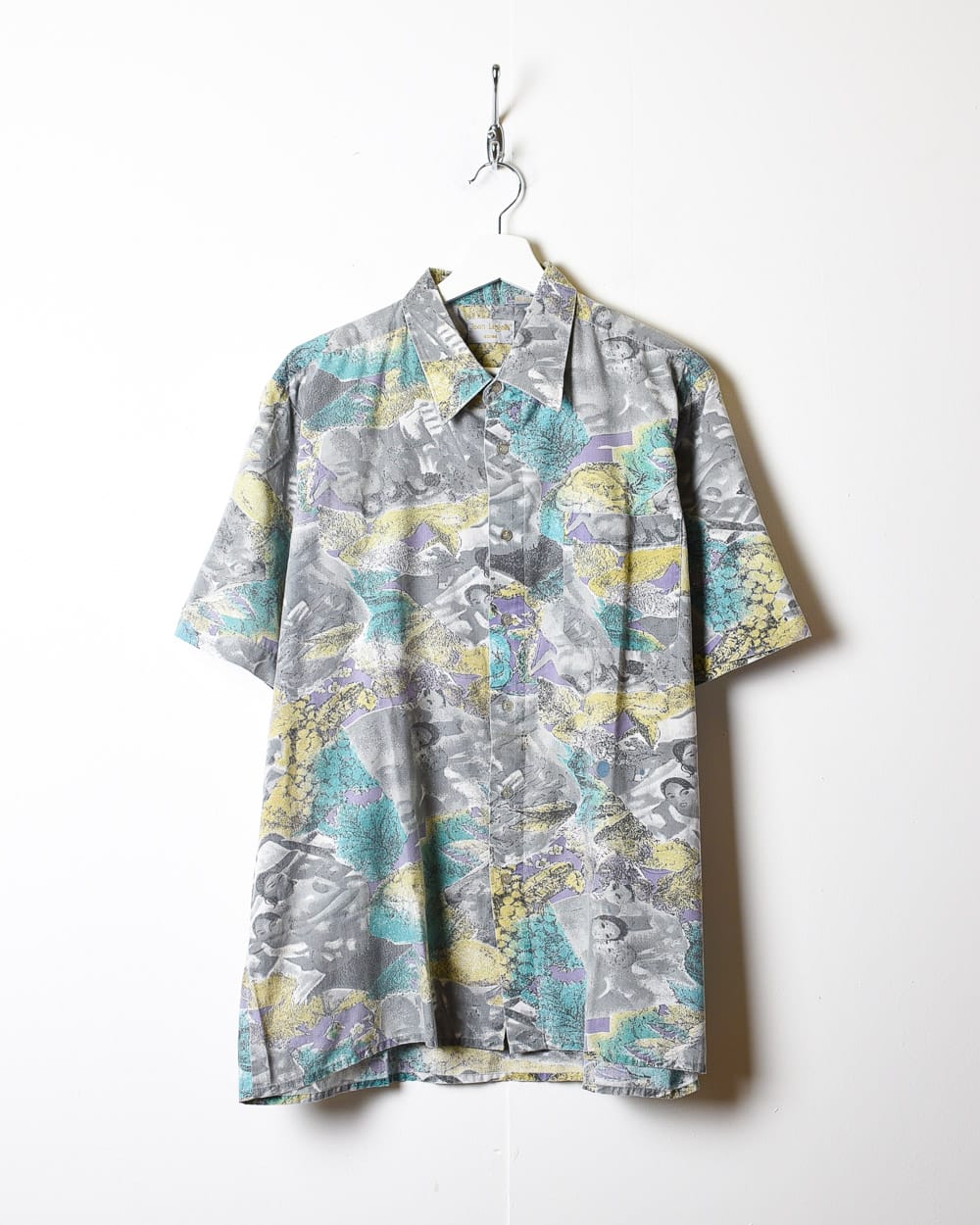 Multicolour Patterned All-Over Print Short Sleeved Shirt - X-Large