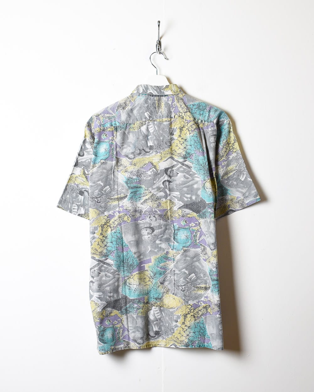 Multicolour Patterned All-Over Print Short Sleeved Shirt - X-Large
