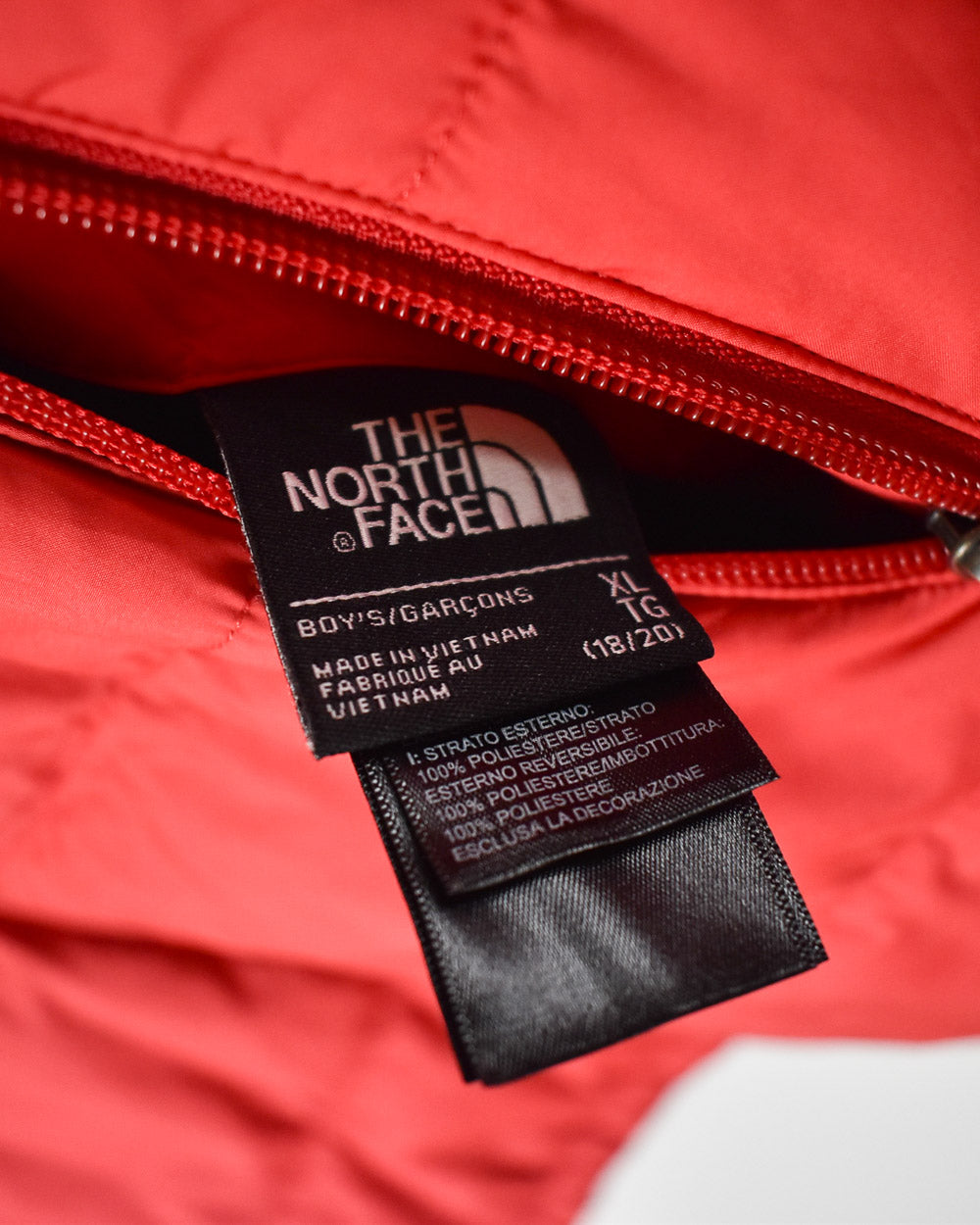 Grey The North Face Reversible Sherpa Fleece Lined Puffer Jacket - Small