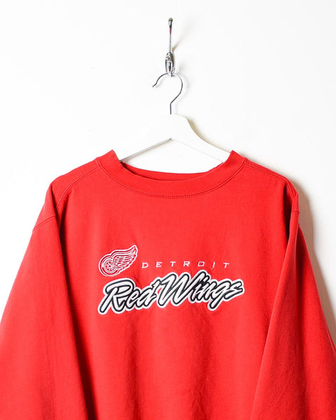 Vintage 90's Detroit Red Wings Hockey Crewneck Sweatshirt Made in USA