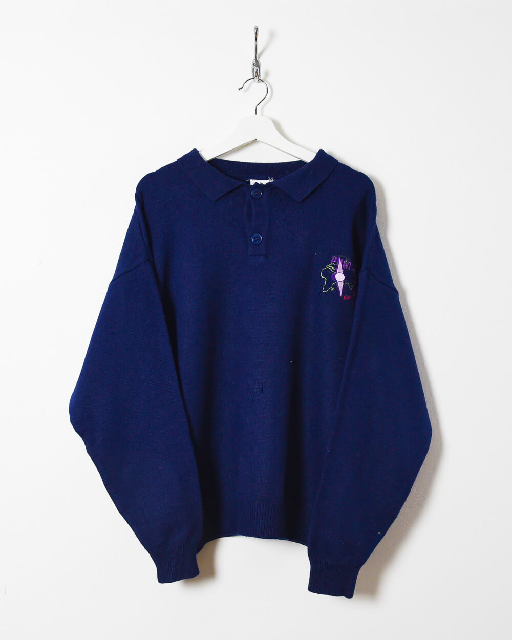 Navy Puma Knitted Sweatshirt - Large