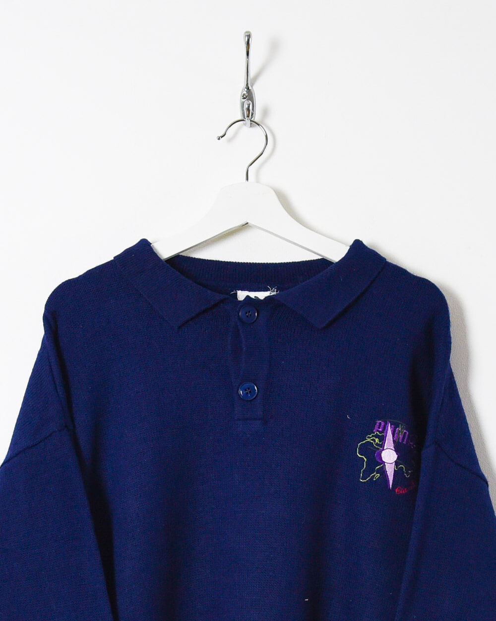 Navy Puma Knitted Sweatshirt - Large