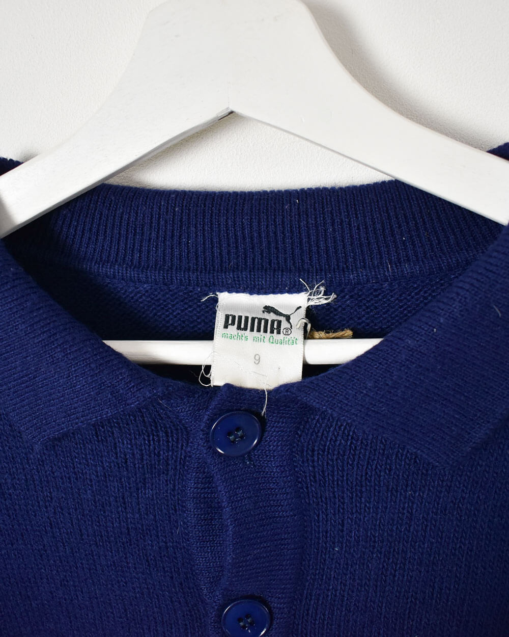 Navy Puma Knitted Sweatshirt - Large