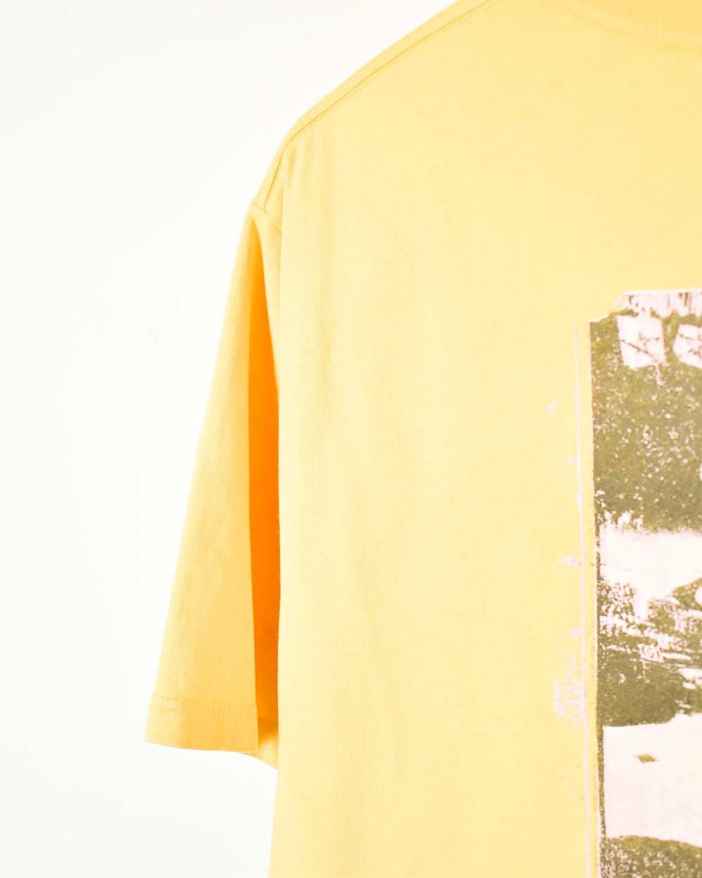 Yellow Quiksilver Graphic T-Shirt - Small